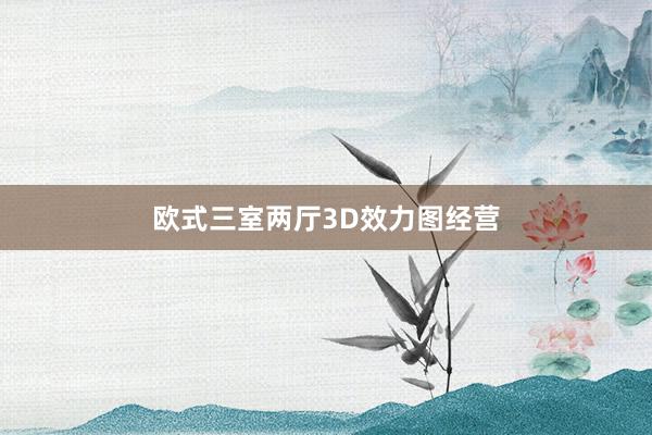 欧式三室两厅3D效力图经营